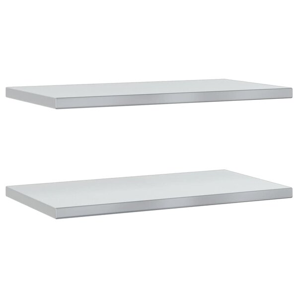 vidaXL Étagères murales 2 Pièces 75x40x3 cm argenté acier inoxydable