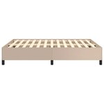 vidaXL Cadre de lit Cappuccino 140x190 cm Similicuir