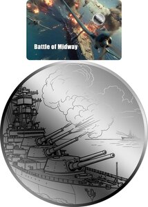 Monnaie BATTLE OF MIDWAY 1/1000 Oz Palladium 12$ Liberia 2026 (PRÉCOMMANDE)
