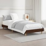 vidaXL Cadre de lit chêne marron 75x190 cm bois d'ingénierie