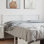 vidaXL Tête de lit métal blanc 150 cm