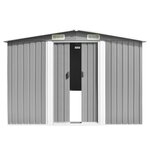 vidaXL Abri de jardin 257x298x178 cm Métal Gris