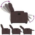vidaXL Fauteuil inclinable électrique marron foncé tissu
