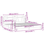 vidaXL Cadre de lit sans matelas gris 200x200 cm similicuir