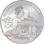 Pièce de monnaie en Argent 10 Dollars g 62.2 (2 oz) Millésime 2023 Mont Saint Michel MONT SAINT MICHEL