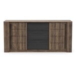 Enfilade MONACO - chêne et noir - 2 Portes + 3 Tiroirs - 206 x 44 9 x 94 cm