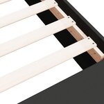 vidaXL Cadre de lit noir 135x190 cm bois d'ingénierie