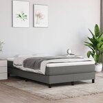 vidaXL Cadre de lit Gris foncé 120 x 200 cm Tissu