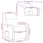 vidaXL Fauteuil inclinable de massage Marron foncé Tissu
