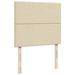 vidaXL Sommier à lattes de lit avec matelas Crème 120x200 cm Tissu