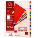 Intercalaires Imprimés Numériques Pp Couleurs 31 Positions - A4 - Couleurs Assorties - X 20 - Exacompta