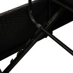 vidaXL Chaise longue avec coussins Résine tressée Noir