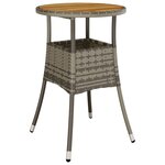 vidaXL Ensemble à manger de jardin et coussins 3 Pièces gris rotin acacia