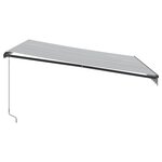 vidaXL Auvent manuel rétractable anthracite et blanc 400x350 cm