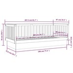 vidaXL Lit de jour Marron miel 80x200 cm Bois de pin massif