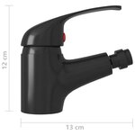 vidaXL Mitigeur de bidet de salle de bain Noir 13x12 cm