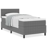 vidaXL Lit à ressorts avec matelas Gris clair 90x200 cm Velours côtelé