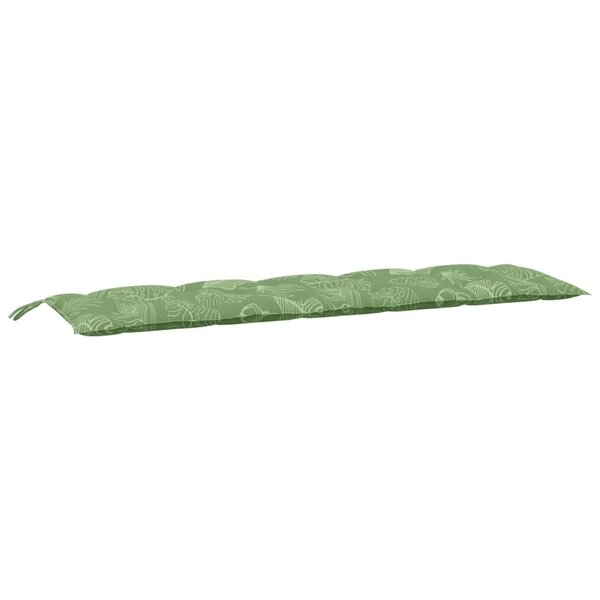 vidaXL Coussin de banc de jardin motif de feuilles 180x50x7 cm