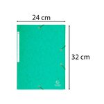 Chemise à élastiques Maxi capacity carte lustrée 425gm² Nature Future A4 Vert EXACOMPTA