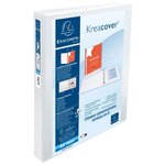 Classeur Personnalisable Rigide 2 Poches Kreacover - 4 Anneaux En D 30mm - A4 Maxi - Blanc - X 10 - Exacompta