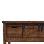 vidaXL Table console Bois massif de sapin 131 x 35 5  x 75 cm Marron