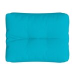 vidaXL Coussin de palette turquoise 50x40x12 cm tissu