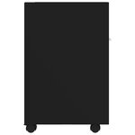 vidaXL Armoire latérale avec roues Noir 33x38x60 cm Bois d’ingénierie