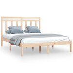 vidaXL Cadre de lit bois massif 120x190 cm petit double