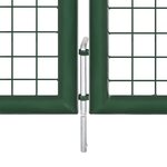 vidaXL Portal de jardin maille vert 350x175 cm acier galvanisé