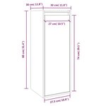 vidaXL Armoire murale 30x30x80 cm Bois de pin massif