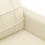 vidaXL Ensemble de canapés 3 Pièces avec coussins crème similicuir
