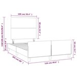 vidaXL Cadre de lit avec tête de lit Rose 120x200 cm Velours
