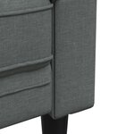 vidaXL Canapé Chesterfield 3 places gris foncé tissu