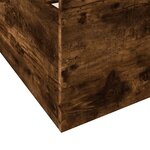 vidaXL Cadre de lit et tiroirs chêne fumé 140x190 cm bois d'ingénierie