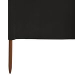 vidaXL Paravent 6 panneaux Tissu 800 x 160 cm Noir