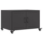 vidaXL Table basse noir 68x50x43 5 cm acier laminé à froid