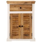 vidaXL Buffet blanc et marron 55x30x73 cm bois de manguier solide brut