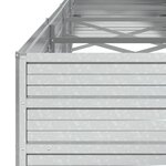 vidaXL Lit surélevé de jardin 320x80x45 cm Acier galvanisé Argenté