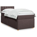vidaXL Sommier à lattes de lit avec matelas Marron foncé 90x190 cm