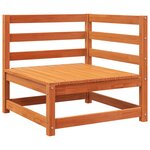vidaXL Salon de jardin 5 Pièces cire marron bois de pin massif