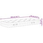 vidaXL Matelas à ressorts bonnell moyen 70x200 cm