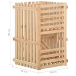 vidaXL Boîte à pommes de terre 50x50x50 cm Bois de pin solide