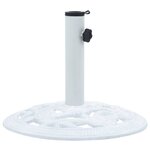 vidaXL Socle de parasol Blanc 9 kg 40 cm Fonte