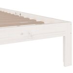 vidaXL Cadre de lit Blanc Bois massif 90x200 cm