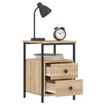 vidaXL Tables de chevet 2Pièces chêne sonoma 34x35 5x50cm bois ingénierie