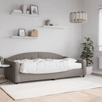 vidaXL Lit de jour avec matelas taupe 100x200 cm tissu