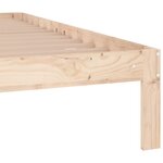 vidaXL Cadre de lit bois massif 150x200 cm très grand