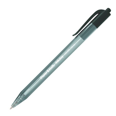 Stylo bille papermate inkjoy 100 rétractable 0 7 mm noir - écriture moyenne - lot de 20