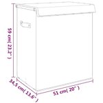 vidaXL Panier à linge pliable Gris 51x34 5x59 cm Tissu en faux lin