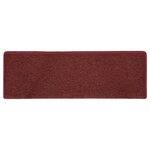 vidaXL Tapis d'escalier 15 Pièces 65x21x4 cm Rouge mat